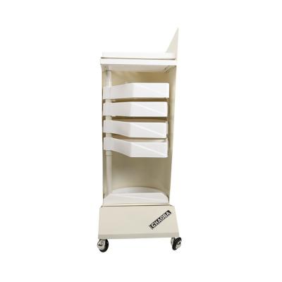 China CB-9966 Barber Hairdressing Storage Trolley Cart Easy Rolling Mobile Portable Beauty Salon Custom Trolley for sale