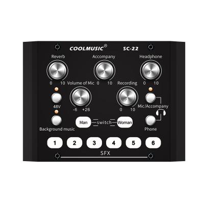 China Coolmusic Professional USB Live Sound Card SC-22 for sale