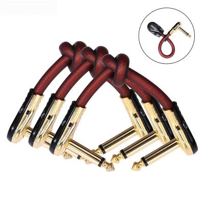 China Multimedia COOLMUSICGuitar Patch Cable with Right Angle Plug Electric Guitar and Bass Cable Ideal for Pedalboard Effects for sale