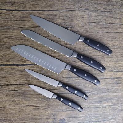 China Stocked Carbon Steel Premium Kitchen Knife Set Japanese Santoku Knives Set Amazon Hot Sale for sale