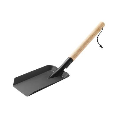 China Durable Camping Shovel For Charcoal Fireplace Ash Tools Garden Tool Shovel With Wooden Handle for sale