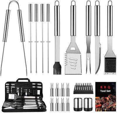 China Easily Cleaned 22PCS BBQ Grill Accessories Set Stainless Steel Grilling Utensils Tool Kit for sale