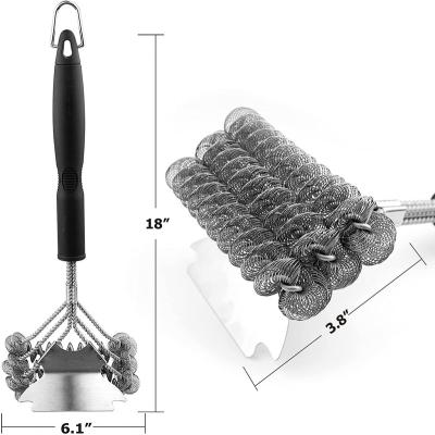 China Universal Suitable High Quality Wire Safe Scrubber Accessories Grill Brush Stainless Steel Stainless Steel BBQ Stripper for sale