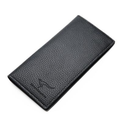 China Vintage Soft Unisex Embossed Long Leather Clutch Purse Phone Bags Card Holders Bifold Wallets For Women for sale