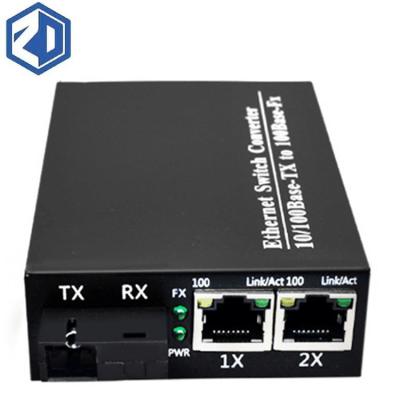 China FTTH FTTxFTTB Network Gold Quality Low Price 10/100/1000m Media Converter 20km SC 2rj45 Fiber Optic Media Converter for sale