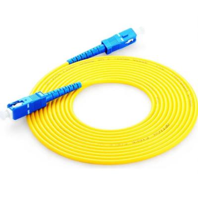 China FTTH FTTB FTTC Fiber Optic Patch Cord Fc/sc/lc UPC High Quality Polish Singlemode 1m Yellow Fiber Optic 3m Patch Cord for sale