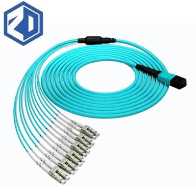 China Super Telecom Network Premium 12/24 Cores MPO MTP SM Om3 Om4 Om5 Fiber MPO Fiber Optic Cable for sale