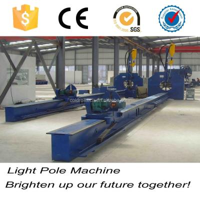 China Electric Round Pole Bending Welding Straighten Machine 12m Or 14m Length As You Want for sale