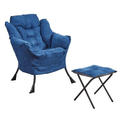 China Best Price Comfortable Sofa Chair Blue Ergonomic Relaxing (Other) Soft Chair Adjustable Leisure Lounger for sale