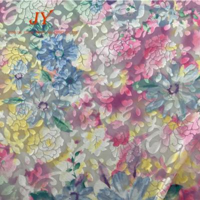 China New Arrival A0567 Anti-Static Ready To Ship Dress Fabric Velvet Burnout Silk Fabric for sale