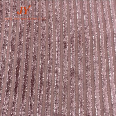 China Anti Pill A0560 Mand Textile Wholesales Fashion Good Velvet Stripe Metallic Velvet Upholstery Fabric for sale