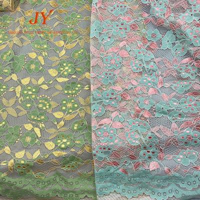 China High Quality Anti Pill Dress Fabric Glitter Lurex Lace Party Wedding Dress Lace Fabrics for sale