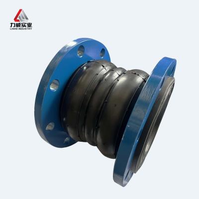 China Double Bellow Flexible Joint Carbon Steel Flange Vibration Absorption for sale