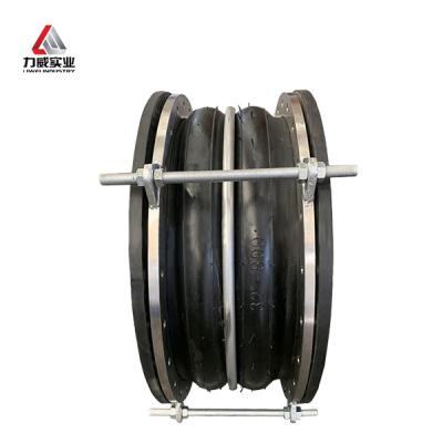 China Tie Rods Flexible Waterproof Elastic Compensator Double Ball Rubber Expansion Joint for sale