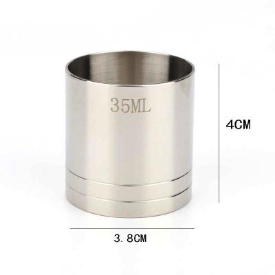 China Sustainable Professional Barware Tools 35ml Small Bar Cylinder Shape Cocktail Promotional Men's Vintage Shot Measure for sale