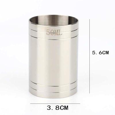 China Viable Hot Selling Amazon Professional Barware Tools Small Measure 50ml Bar Cylinder Shape Cocktail Shot Measure for sale