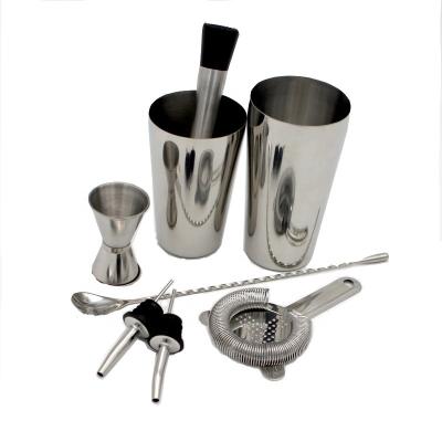 China Viable Shaker Martini Mixer Integrated Sieve Drink Bar Stainless Steel Novelty Promotional Cocktail Shaker Te koop