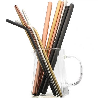 China Eco Sustainable Food Grade Colored Metal Straw for sale