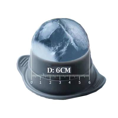 China Large Sustainable Ice Ball Mold Reusable Whiskey Wine Silicone Ice Cube Ball Maker Mold zu verkaufen