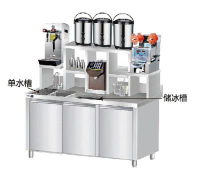 China Other Design Stainless Steel Commercial Freezer Milk Tea 150/180/200cm Counter Water Bar for sale