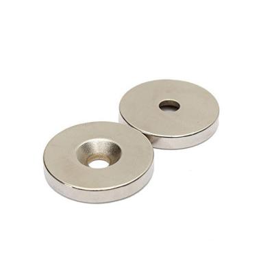 China Industrial Magnet D12x3mm Disc Neodymium Magnets With M3 N35 Countersunk Hole for sale