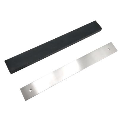 China Industrial Magnet Black Rubber Coated Stainless Steel Magnetic Knife Block Holder for sale