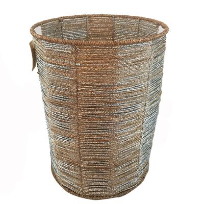 China Renel Sustainable Household Paper Waste Paper Rope Woven Rolling Bin for sale