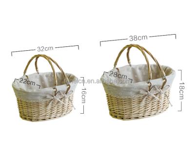 China Custom Empty Wicker Stocked Renel Willow Insulated Baskets Handmade Outdoor Picnic Basket for sale