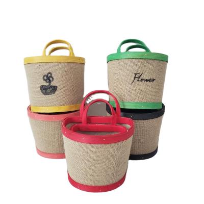 China Cheap Wholesale Home Decoration Storage / Home Supplies Renel Hand - Plant Woven Baskets Hanging Basket For Flower for sale