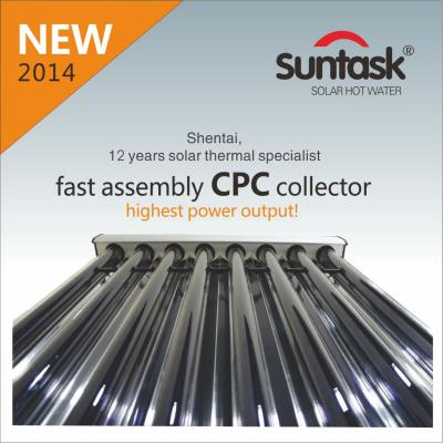 China Suntask SHC Heat Pipe Solar Collector with CPC Reflector SHC for sale