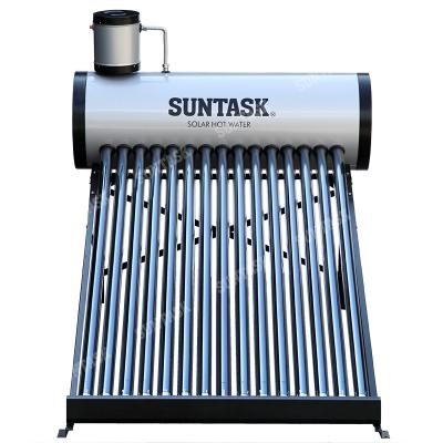 China Hotel Suntask Compact Low Pressure Vacuum Tube Solar Water Heater for sale