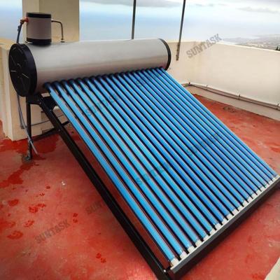 China Suntask123 Outdoor Low Pressure Vacuum Tube Solar Water Heater for sale