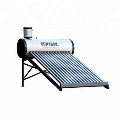 China PVDF Suntask Low Pressure Solar Water Heater With Auxiliary Tank With 25 Degree Frame for sale