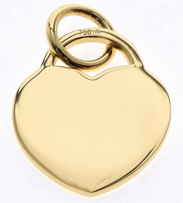 China High Standard Fashionable Classic Luxury Solid 18K Yellow Gold Heart Shape Pendant For Women for sale