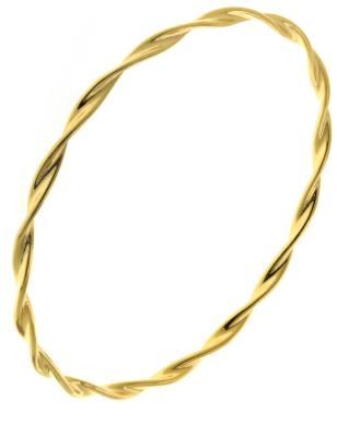 China High Level Fashionable Competitive Price Classic Solid 18K Yellow Gold Twisted Bracelets for sale