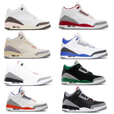 China Fashion\comfortable\durable\breathable\lit aj basketball 3 retro sneakers NEW original quality brand sports shoes for men super hot fashion AJ 3 sneaker for sale