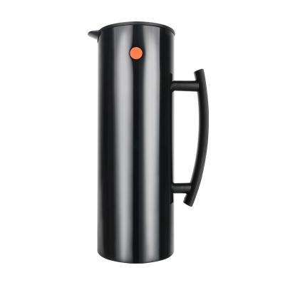 China BIRD SHAPE PORTABLE DOUBLE WALL STAINLESS STEEL COFFEE POT HANDLE WOODEN COFFEE JUG for sale