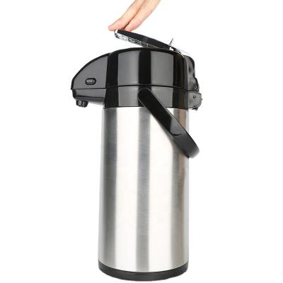 China 2200ML High Quality PORTABLE Double Wall Stainless Steel Vacuum SUS304 Lever Action Insulated Pump Jar For Hotel for sale