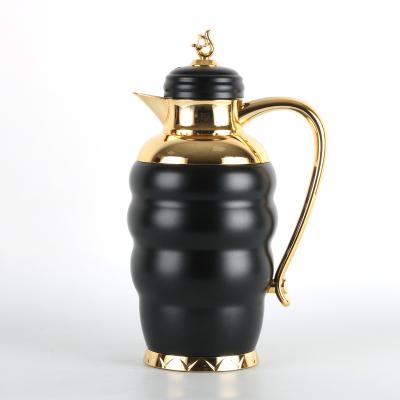 China NEW PORTABLE LARGE SIZE ARABIC STYLE COFFEE POT SET COATING VACUUM BOTTLE MIDDLE EAST GLASS STYLE for sale