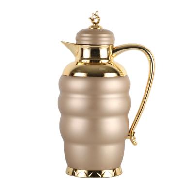 China 2021 PORTABLE NEW STYLE ARABIC COFFEE POT SET GLASS COATING VACUUM BOTTLE MIDDLE EAST STYLE for sale