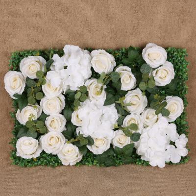 China Decoration for all new occasion flower wall event backdrop wedding panel red rose red roses designred artificial floral wall for sale