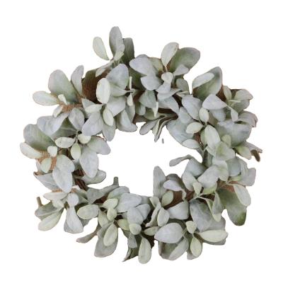 China Decoration For Any Occasion Factory Wholesale Artificial Green Leaf Rattan Wreath Flower Wreath For Door Hanging Decor for sale