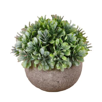 China Customizable Plastic Basin Greenery Pulp Flower Chinese Style Fake Interior Decor for sale