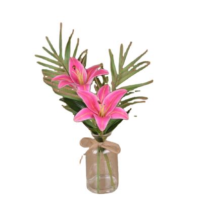 China All Occasion Lily Flowers Real Touch Latex Artificial Flower Decoration For Wedding Party Home Room Office for sale