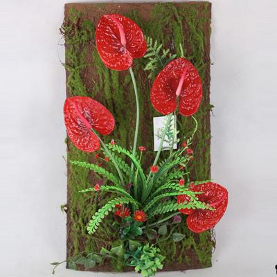 China eco-friendly red anthurium in real touch wall hanging, artificial anthurium flower for sale