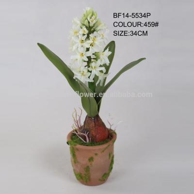 China Artificial EVA Hyacinth Plant With Pot For Decoration for sale