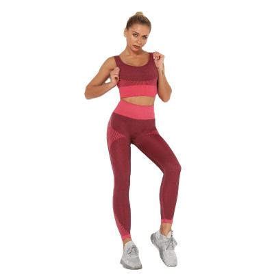 China New Arrived Breathable Design Sleeveless Quick Dry High Yoga Waist Women Seamless Set for sale