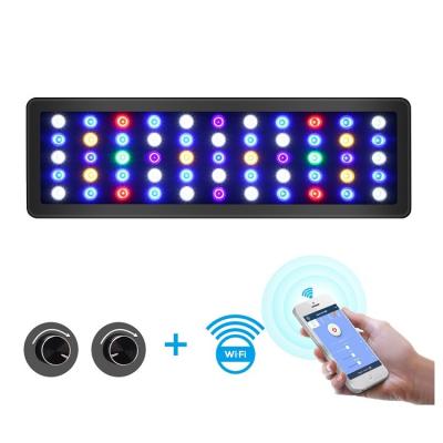 China Real Power Coral Reef Fish Tank Lighting 165w Wireless Control With 7 Color Multi Spectrum Aquarium Light For Reef Aquariums for sale