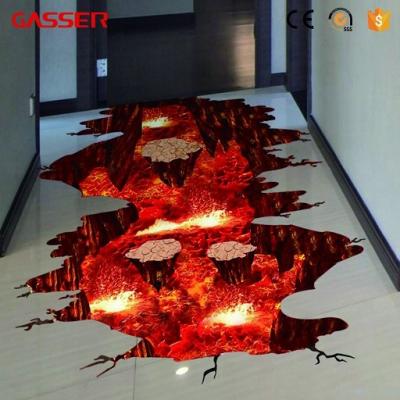 China High Quality Epoxy Magic Decorative Sticker Vinyl 3d Floor Decal Vinyl Floor Sticker For Bathroom Floor for sale