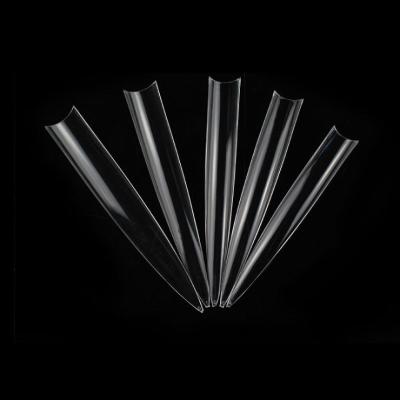 China DIY Nail Art OEM Private Label High Quality Ultrathin Nail Tips Xxxl Long Salon Stiletto False Nails Soak Off DIY Flexible Sharp Nails for sale